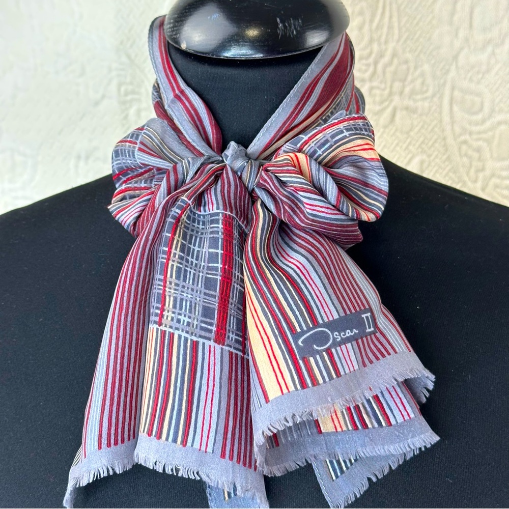 Oscar de la Renta II 70s RARE Vintage Bow Scarf